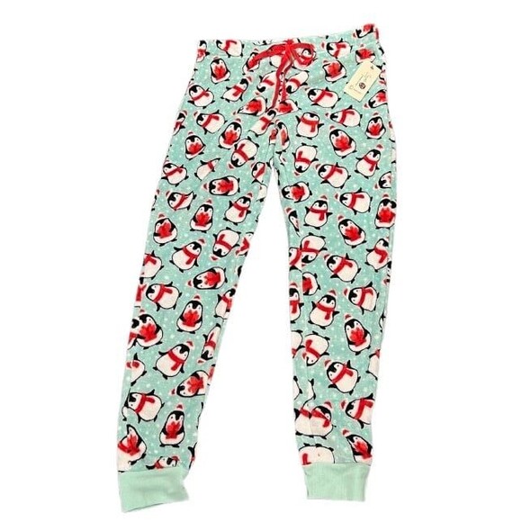 Christmas Penguin Fleece Sleep Pants Size: S (4-6) - Picture 1 of 2